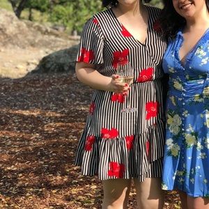 Madewell Ruffle-Wrap Dress in Candied Orchids